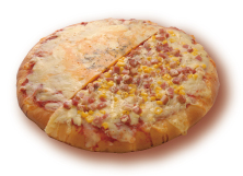 ダブルチーズピザ&角切りベーコンピザ